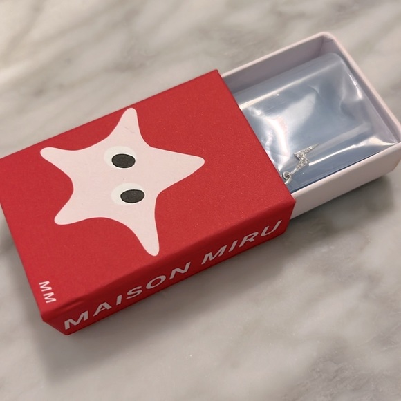 Maison Miru Sterling Silver Mini Lightning Bolt Pave Charm NEW - Picture 3 of 5